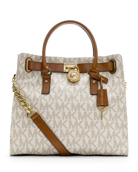 michael kors hamilton bag vanilla|michael kors hamilton satchel bag.